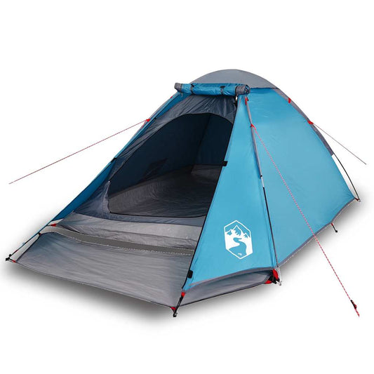 vidaXL Camping Tent Dome 4-Person Blue Waterproof