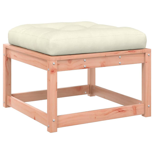 vidaXL Garden Footstool with Cushions Solid Wood Douglas