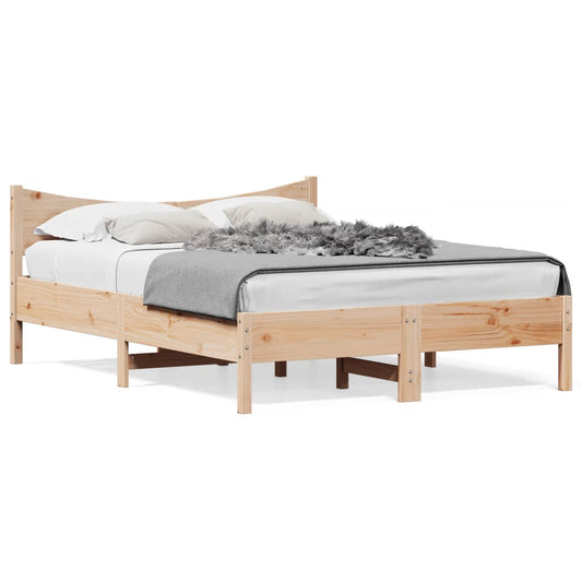 vidaXL Bed Frame without Mattress 135x190 cm Solid Wood Pine