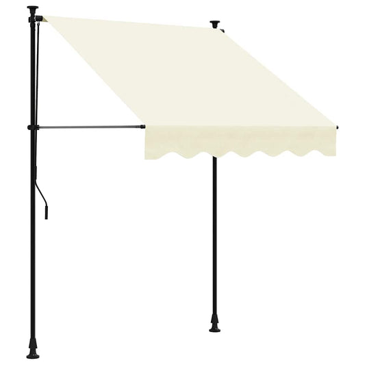 vidaXL Retractable Awning Cream 150x150 cm Fabric and Steel