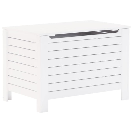 vidaXL Storage Box with Lid RANA White 80x49x54 cm Solid Wood Pine