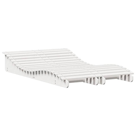 vidaXL Sun Loungers 2 pcs White 205x60x31,5 cm Solid Wood Pine