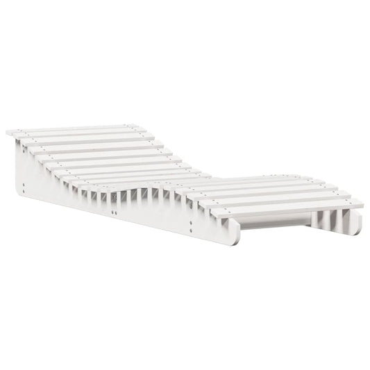 vidaXL Sun Lounger White 205x70x31,5 cm Solid Wood Pine