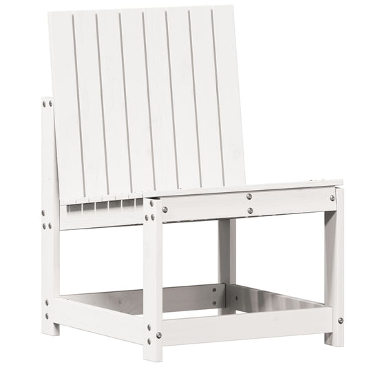 vidaXL Garden Chair White 50,5x55x77 cm Solid Wood Pine