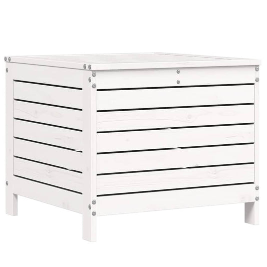 vidaXL Garden Footstool White 62x63,5x53,5 cm Solid Wood Pine