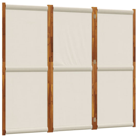 vidaXL 3-Panel Room Divider Light Grey 210x180 cm