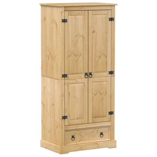 vidaXL Wardrobe "Corona" 76x50x170 cm Solid Wood Pine