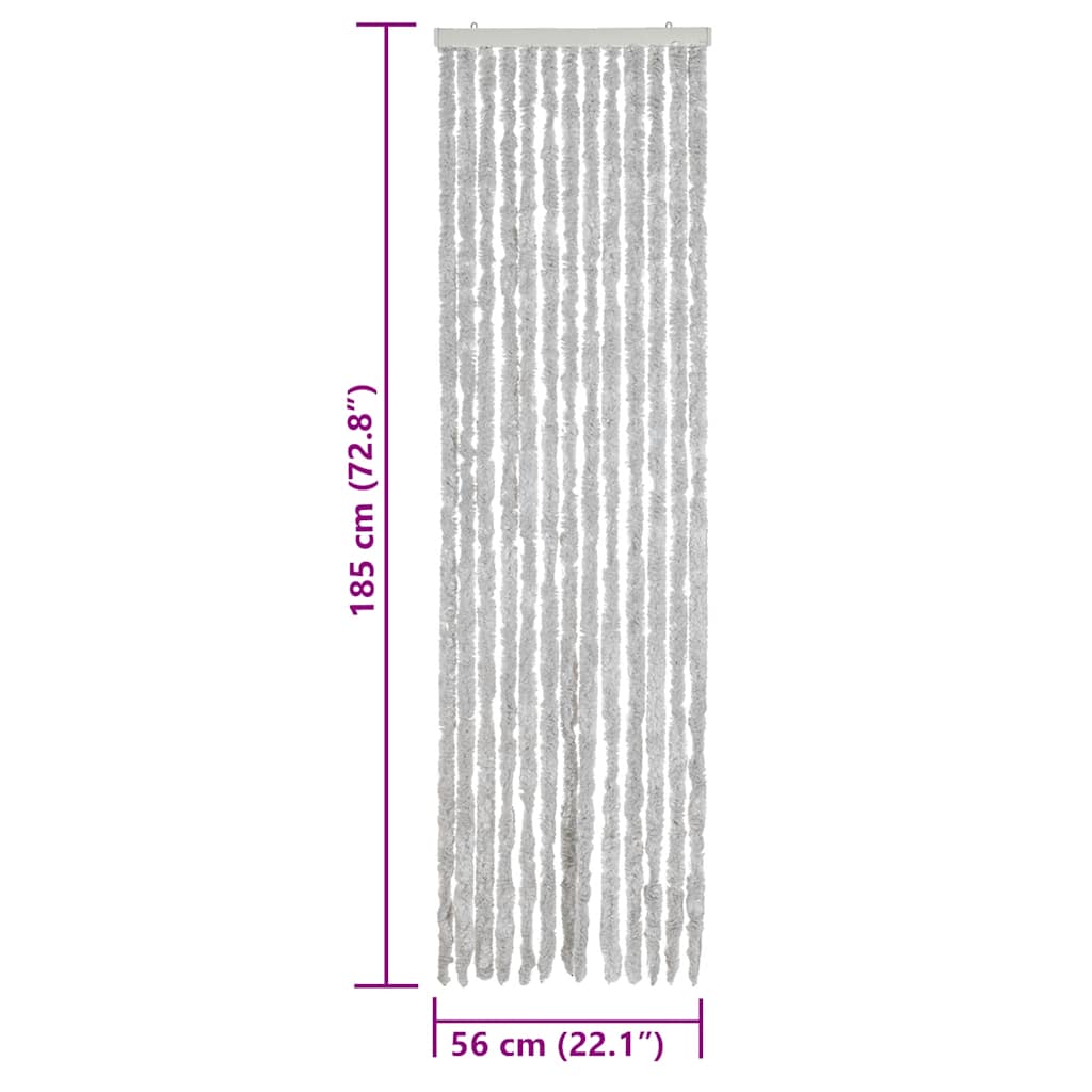 vidaXL Fly Curtain Grey 56x185 cm Chenille