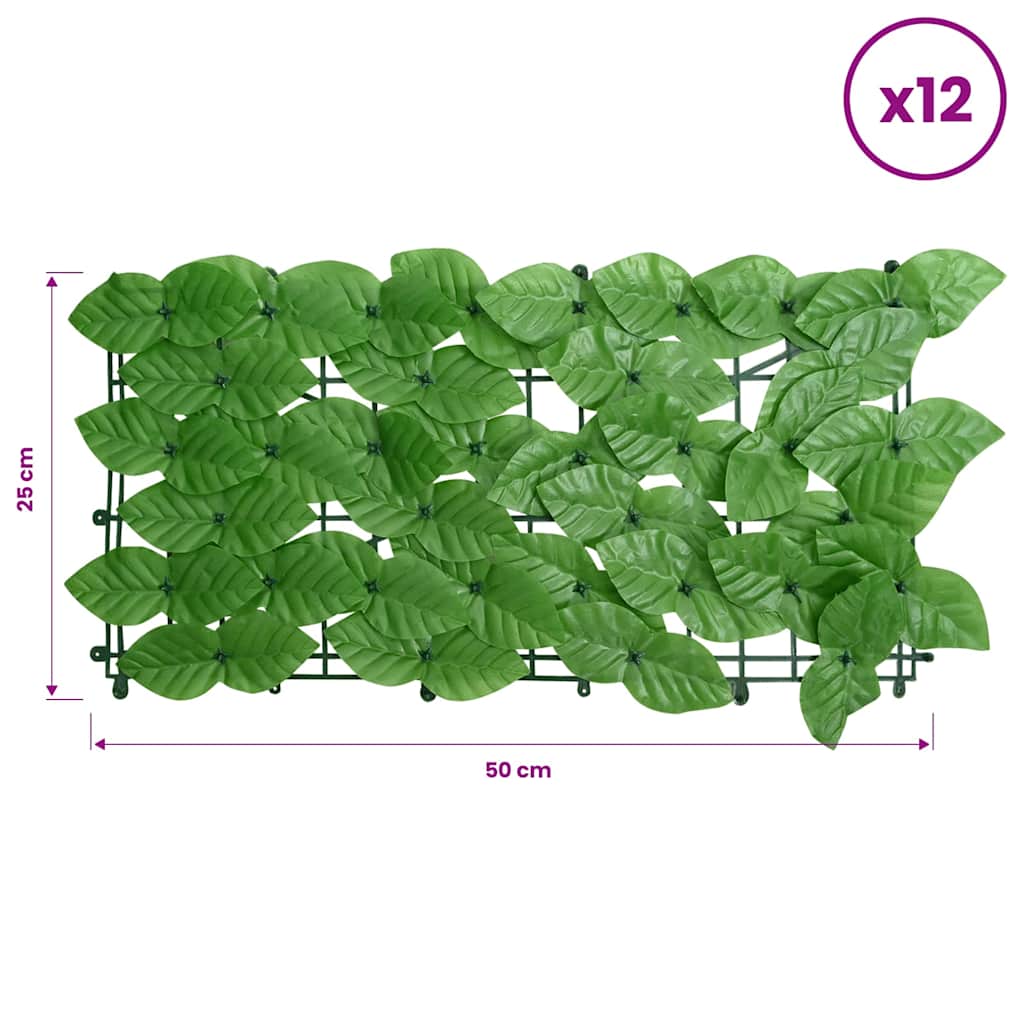 vidaXL Balcony Screen with Green Leaves 200x75 cm