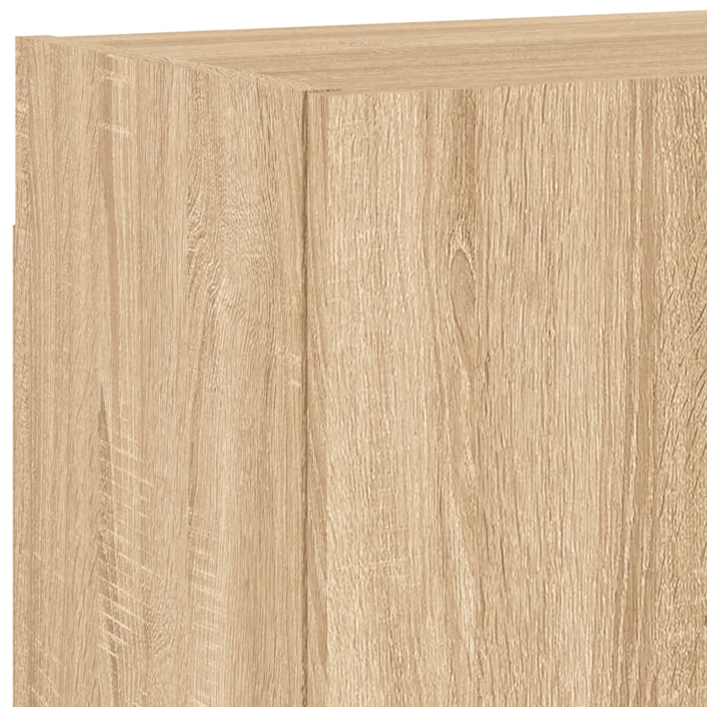 vidaXL 4 Piece TV Wall Units Sonoma Oak Engineered Wood