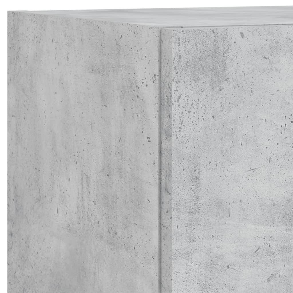 vidaXL 4 Piece TV Wall Units with LED Concrete Grey Engineered Wood