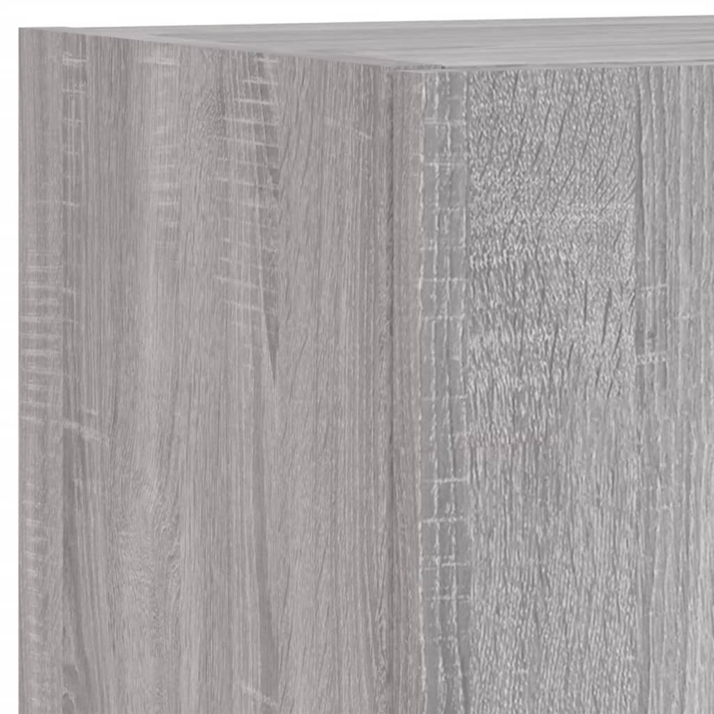 vidaXL 4 Piece TV Wall Units with LED Grey Sonoma Engineered Wood