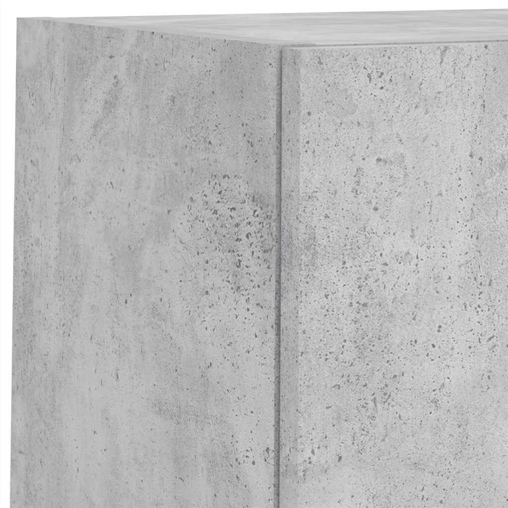vidaXL 6 Piece TV Wall Units with LED Concrete Grey Engineered Wood