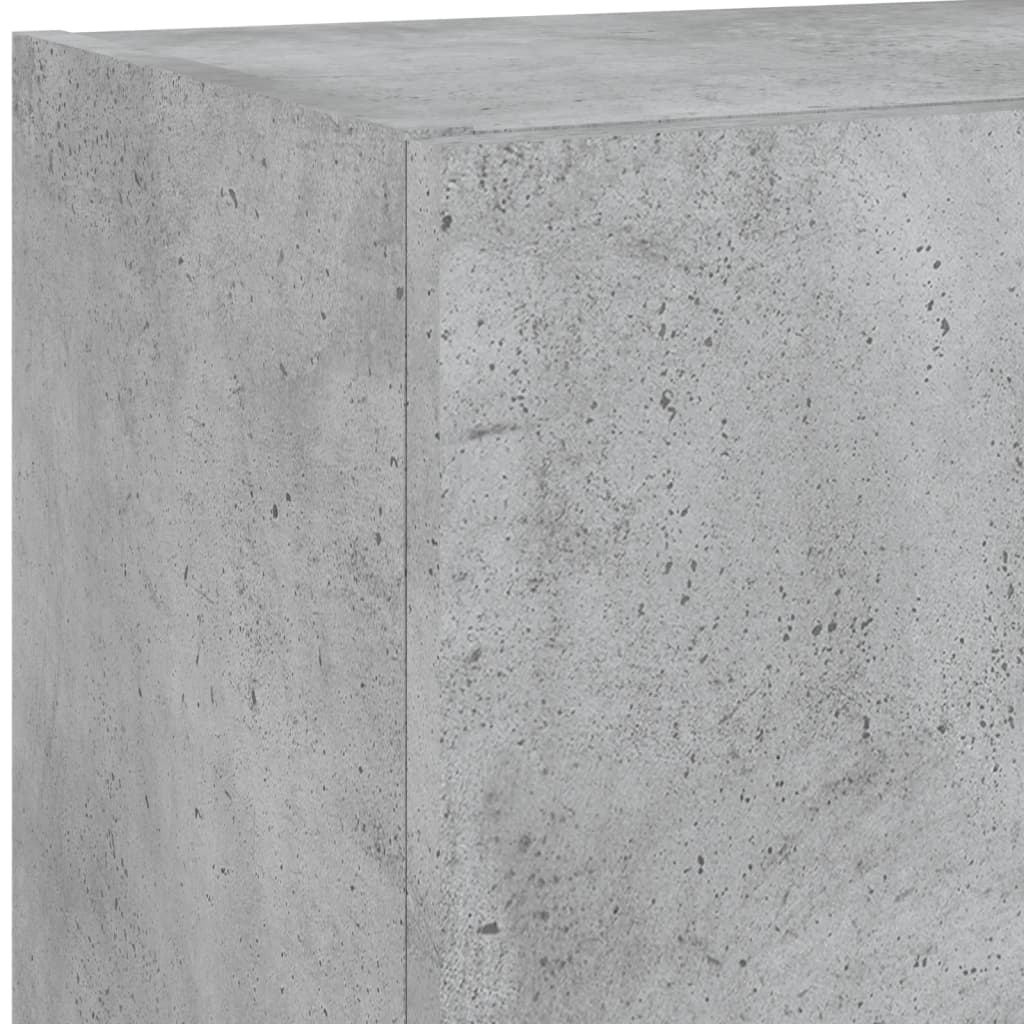 vidaXL 5 Piece TV Wall Units with LED Concrete Grey Engineered Wood