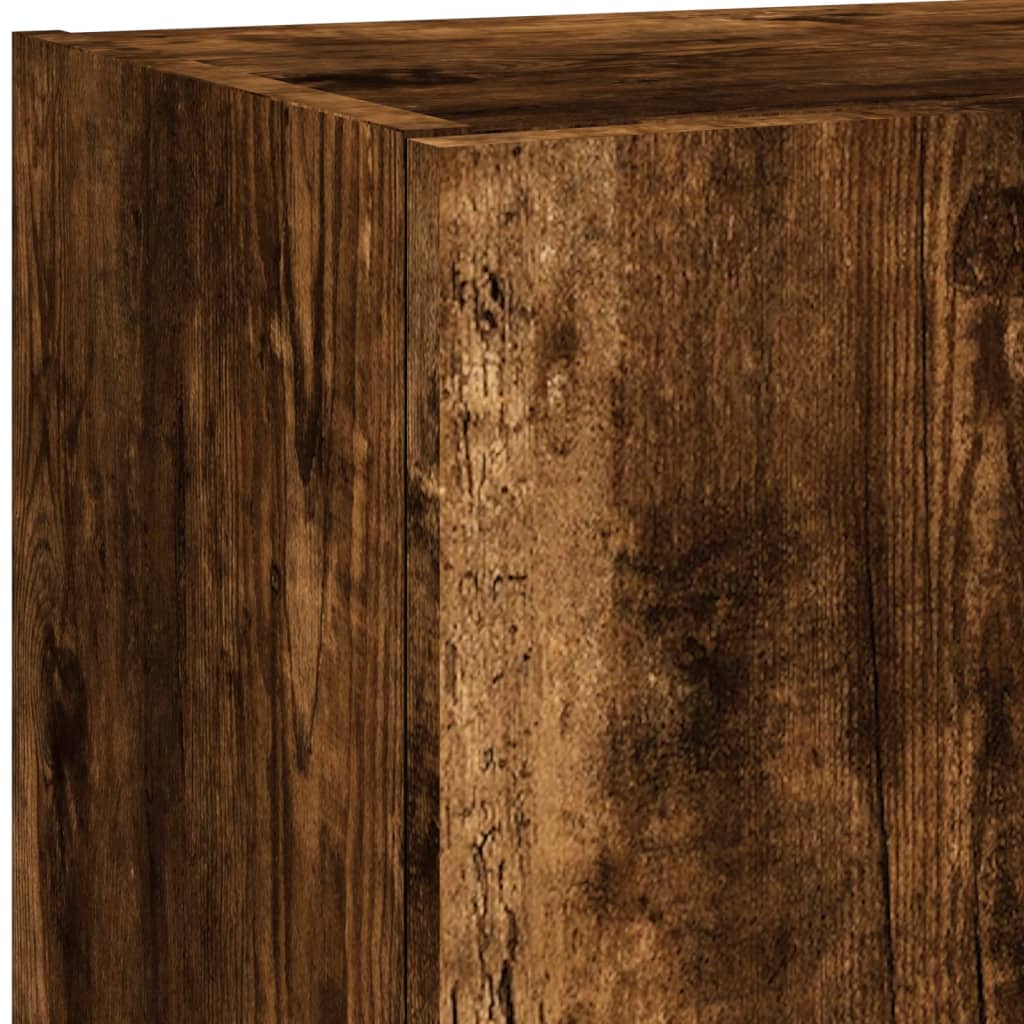 vidaXL 5 Piece TV Wall Units with LED Smoked Oak Engineered Wood