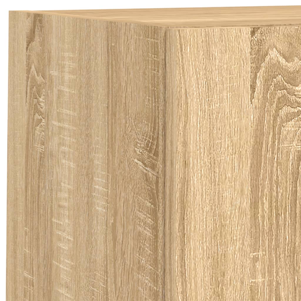 vidaXL 6 Piece TV Wall Units with LED Sonoma Oak Engineered Wood