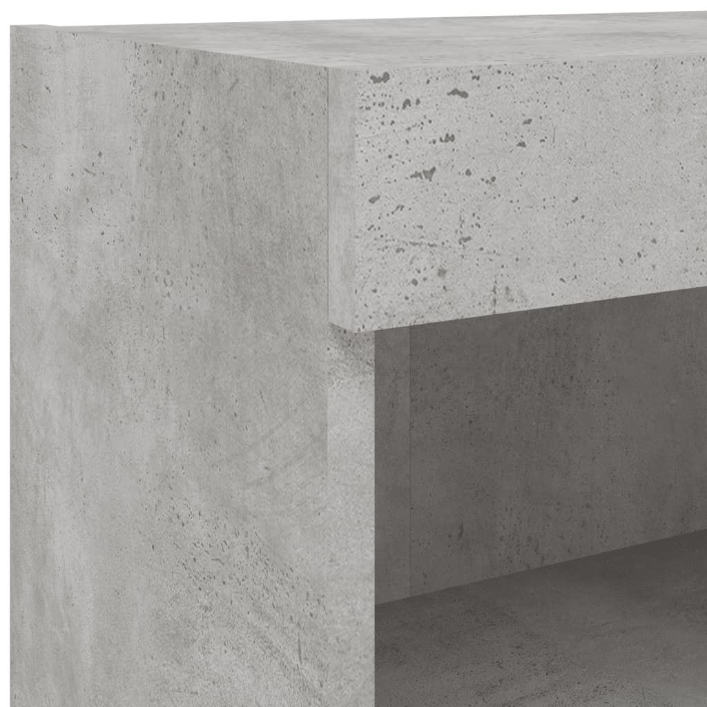 vidaXL 6 Piece TV Wall Units with LED Concrete Grey Engineered Wood