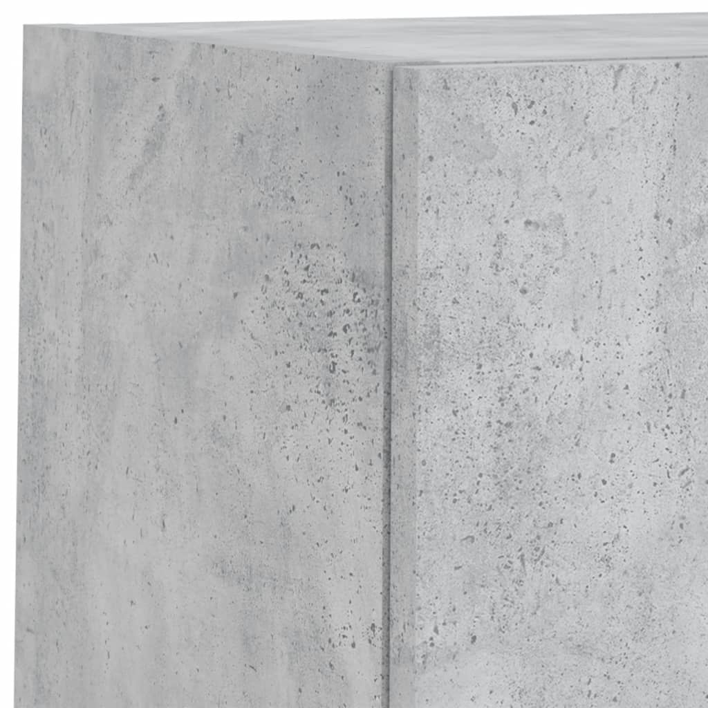 vidaXL 6 Piece TV Wall Units with LED Concrete Grey Engineered Wood