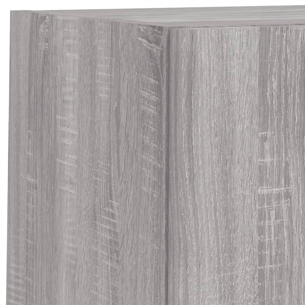 vidaXL 6 Piece TV Wall Units with LED Grey Sonoma Engineered Wood