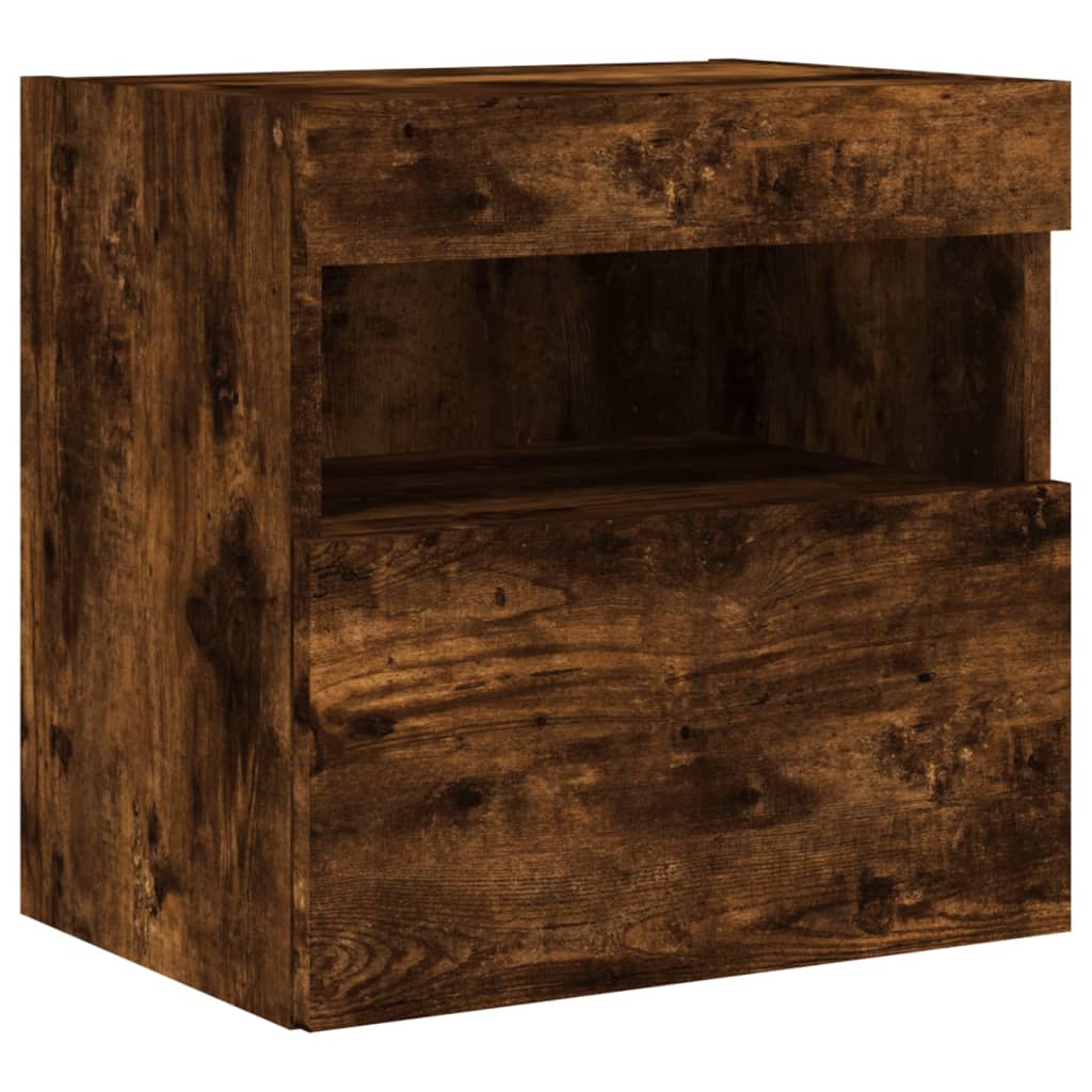vidaXL 6 Piece TV Wall Units with LED Smoked Oak Engineered Wood