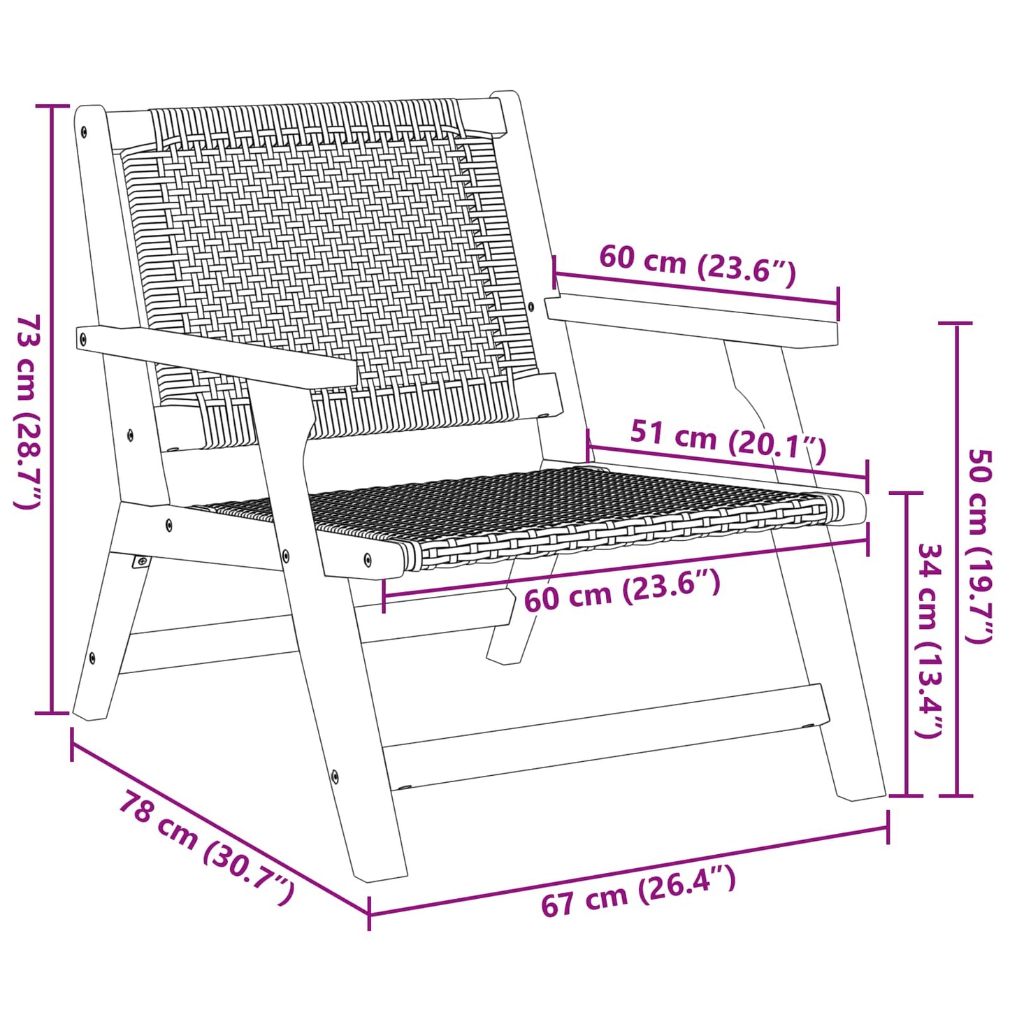 vidaXL Garden Furniture 2 pcs Grey 67 x 78 x 73 cm Solid Acacia Wood