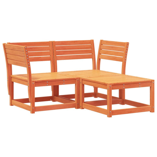 vidaXL Garden Sofa Set | Wax brown | Solid pine wood | 67 x 67 x 78 cm | Modular