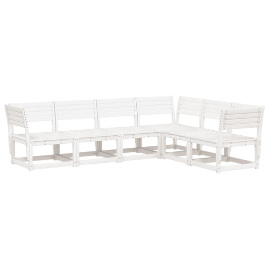 vidaXL Garden Sofa Set | White | Solid pine wood | Large | Modular