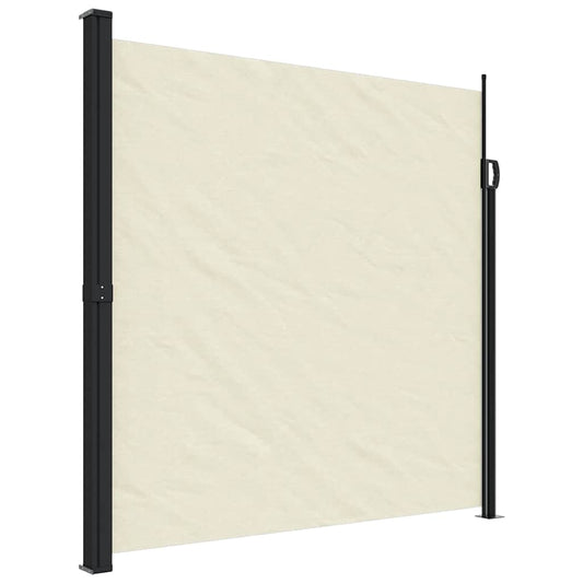 vidaXL Retractable Side Awning Cream 200x300 cm