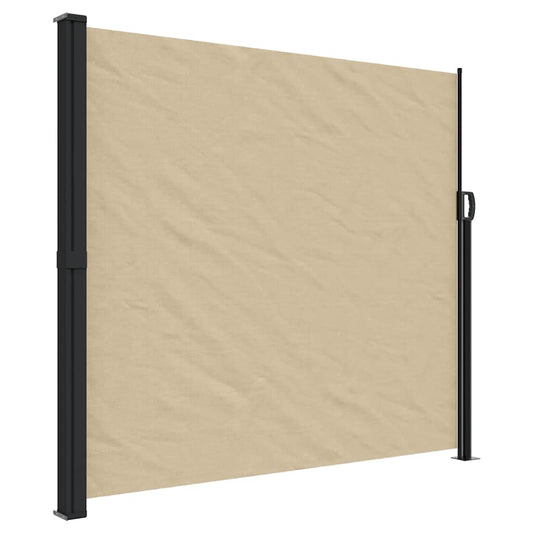 vidaXL Retractable Side Awning Beige 180x500 cm