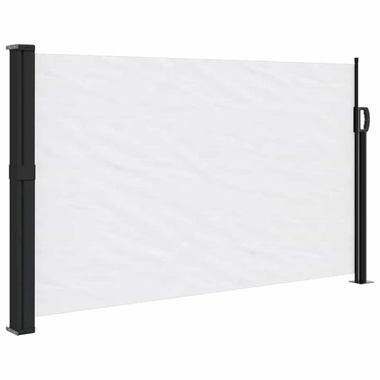 vidaXL Retractable Side Awning White 120x600 cm