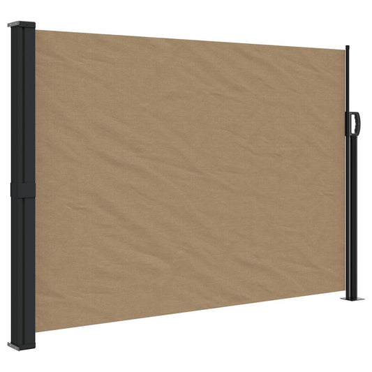 vidaXL Retractable Side Awning Taupe 140x600 cm