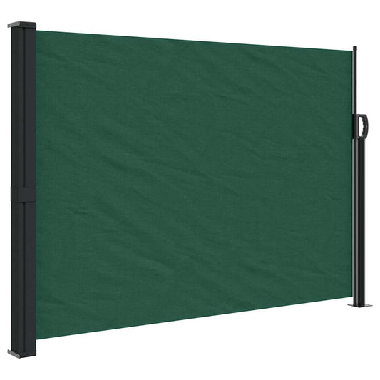 vidaXL Retractable Side Awning Dark Green 140x600 cm