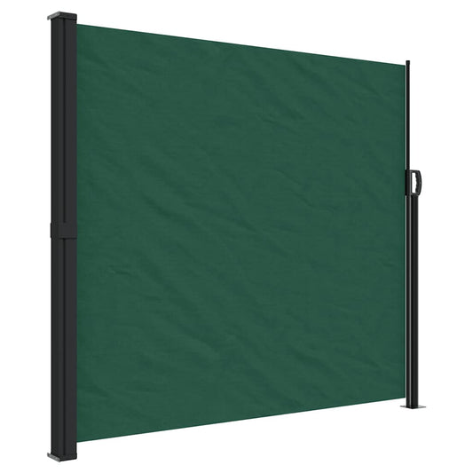 vidaXL Retractable Side Awning Dark Green 180x600 cm
