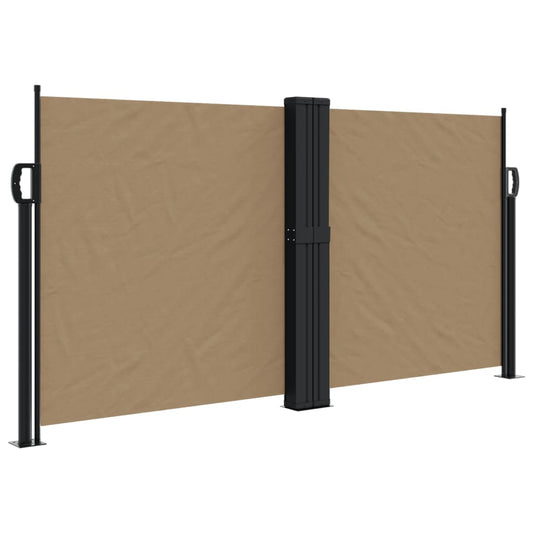 vidaXL Retractable Side Awning Taupe 120x1000 cm