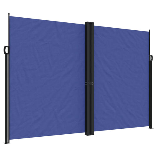 vidaXL Retractable Side Awning Blue 220x1000 cm