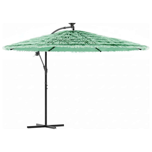 vidaXL Garden Parasol with Steel Pole Green 290x290x238 cm