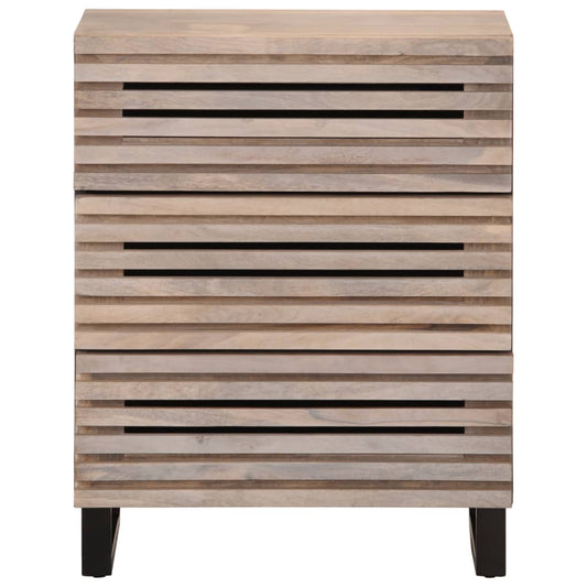 vidaXL Sideboard White 60x34x75 cm Solid Wood Mango