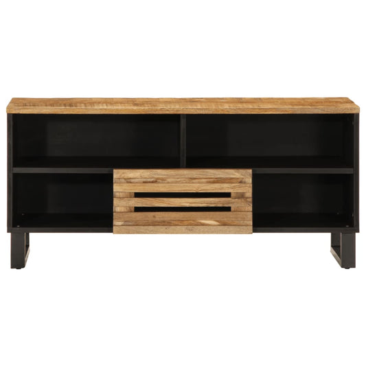 vidaXL TV Cabinet 100x34x46 cm Solid Wood Rough Mango