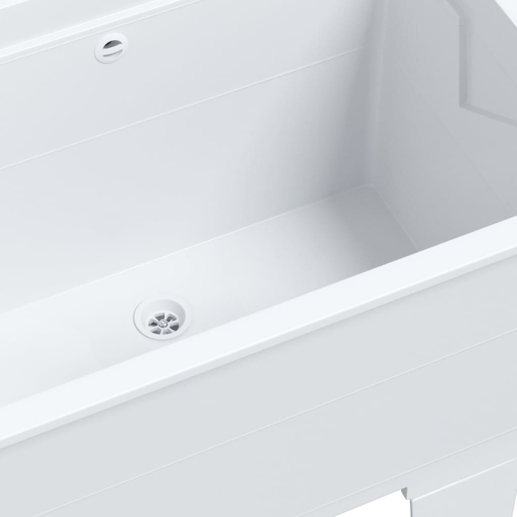 vidaXL Laundry Tub White 59x41x75 cm Resin