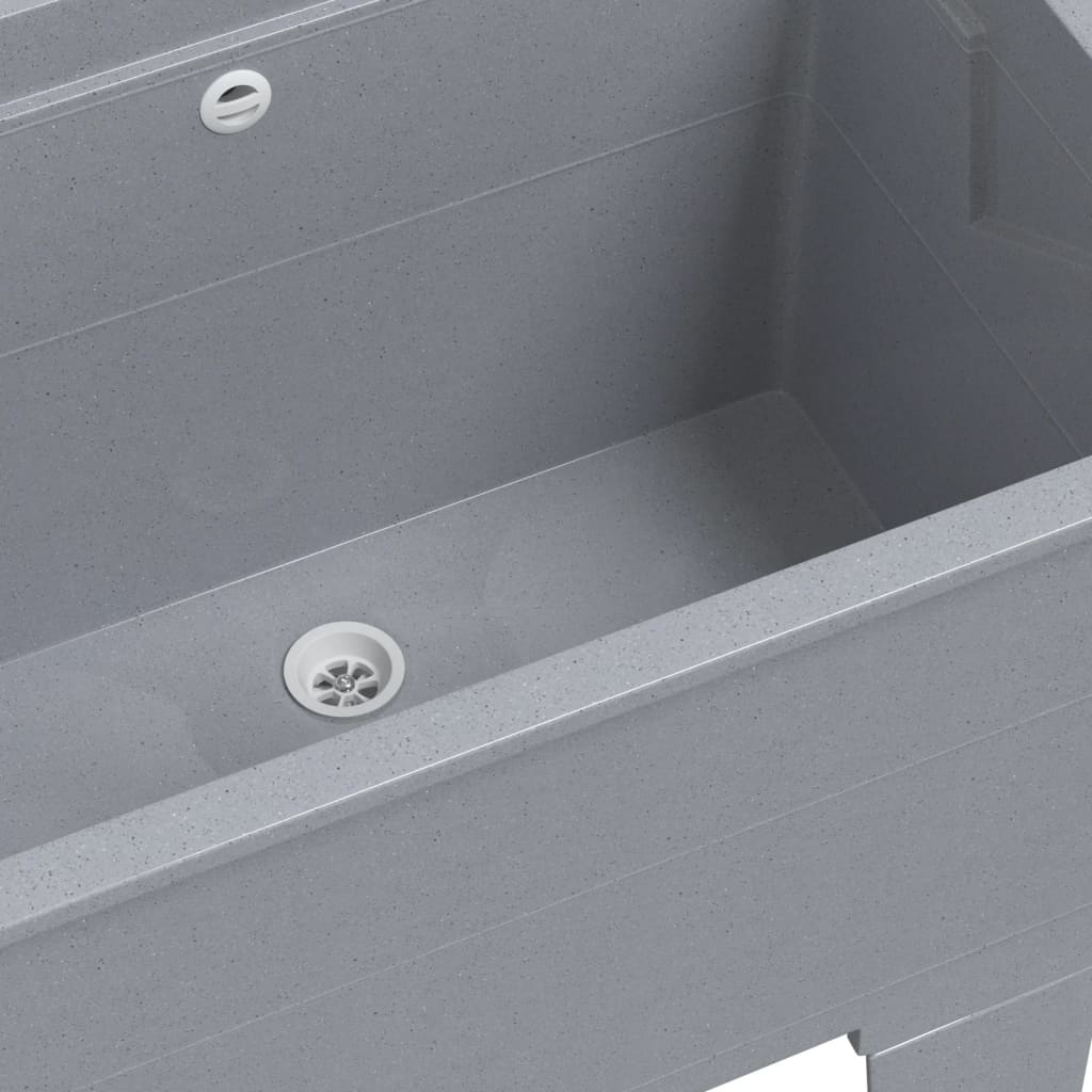 vidaXL Laundry Tub Grey 59x41x75 cm Resin
