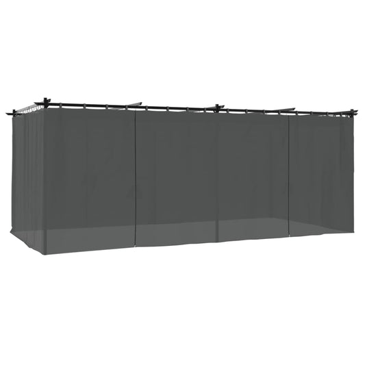 vidaXL Gazebo with Curtains Anthracite 6x3 m Steel