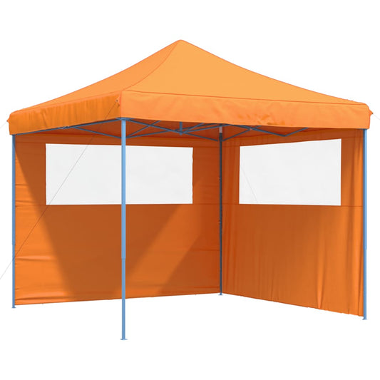vidaXL Foldable Party Tent Pop-Up with 2 Sidewalls Orange