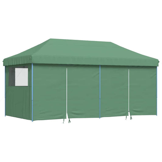 vidaXL Party Tent Green with Blue Frame Oxford Fabric