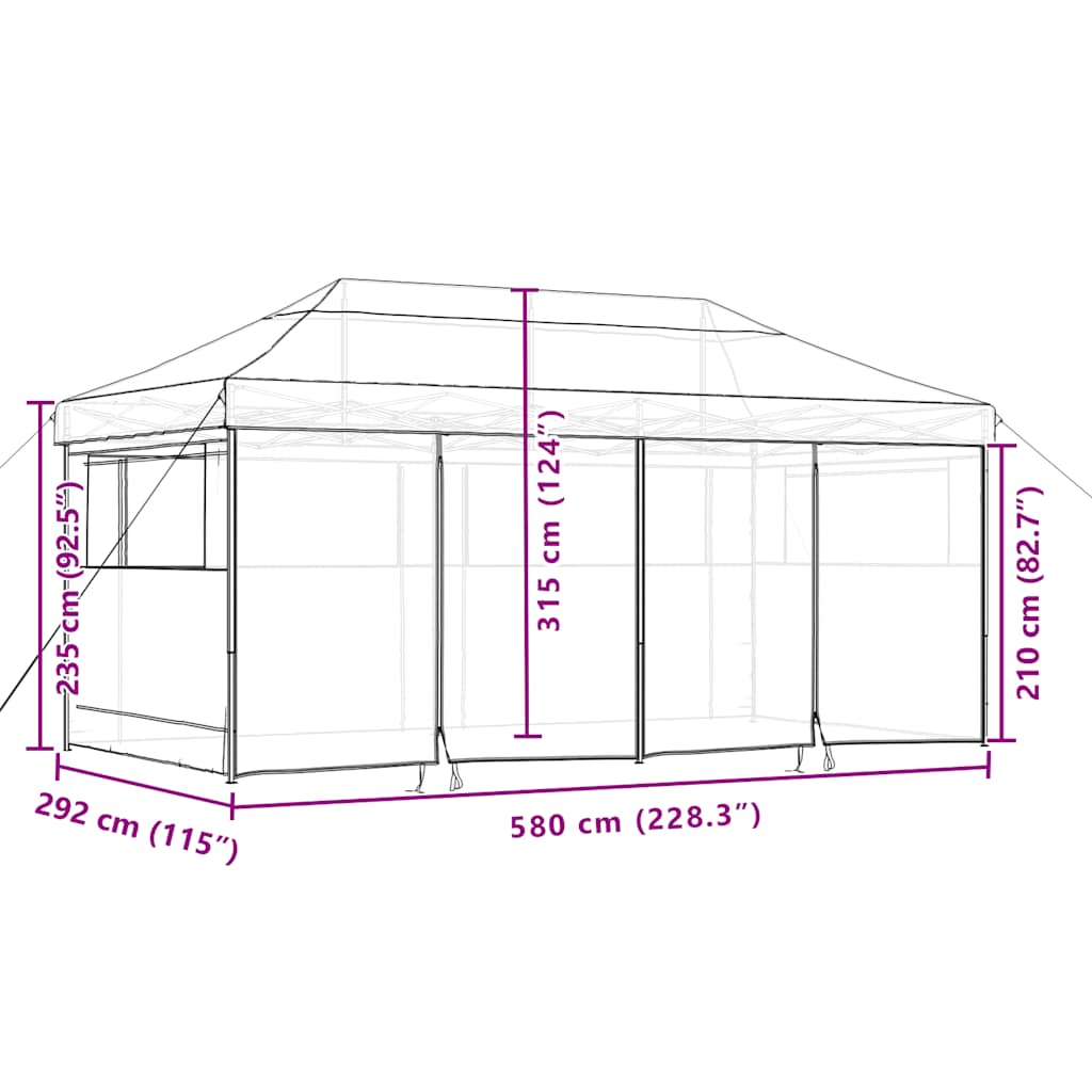 vidaXL Party Tent Green with Blue Frame Oxford Fabric