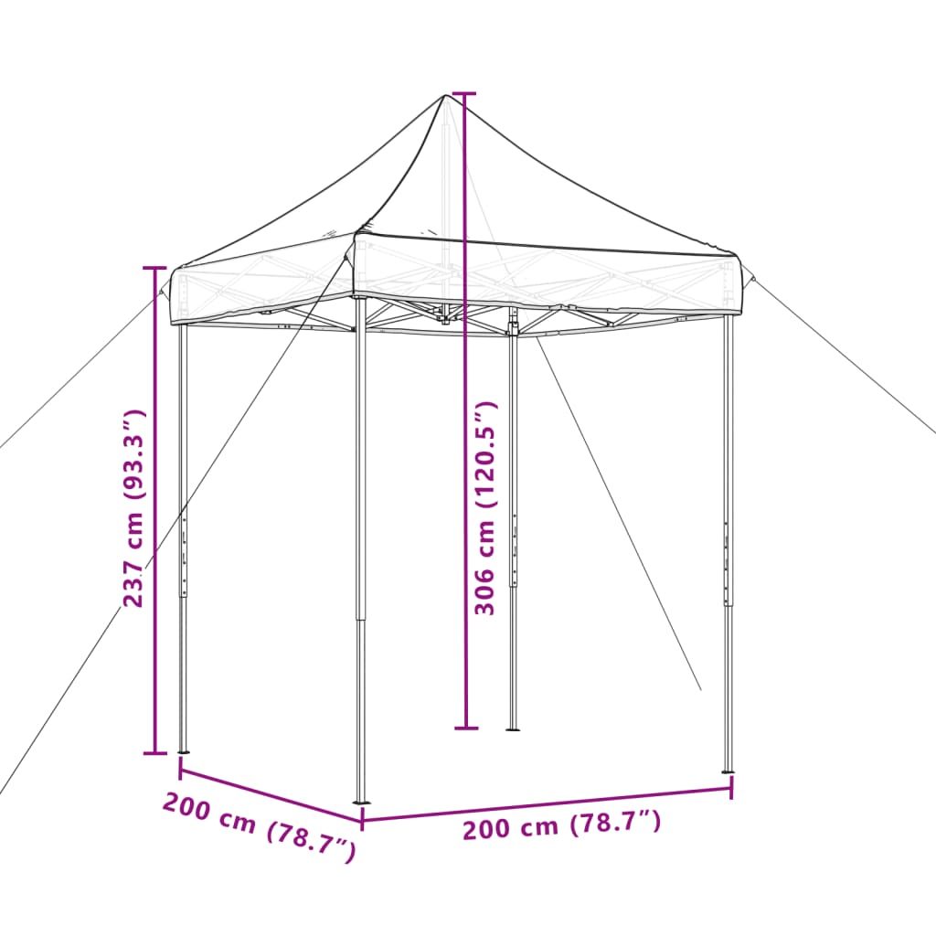 vidaXL Party Tent Orange Oxford Fabric