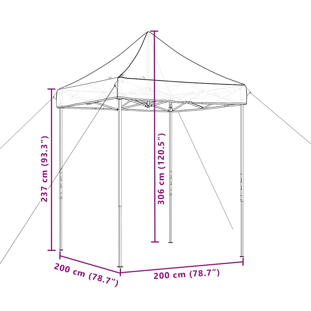 vidaXL Party Tent Taupe Oxford Fabric