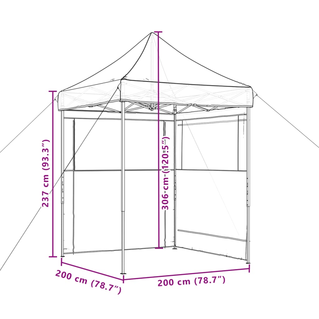 vidaXL Party Tent Beige Oxford Fabric