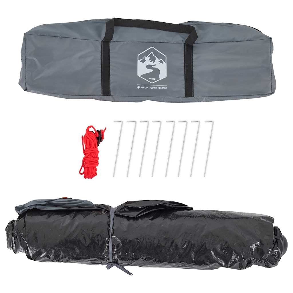 vidaXL Camping Tent 3-Person Grey and Orange Quick Release