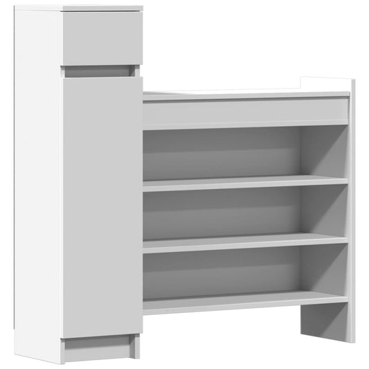 vidaXL Shoe Cabinet White 100,5x28x100 cm Engineered Wood