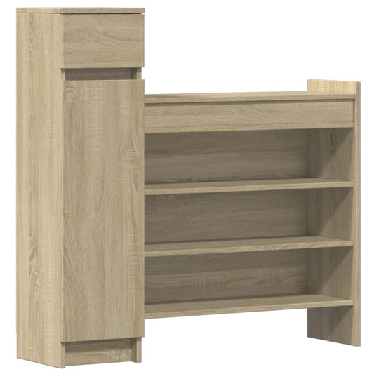 vidaXL Shoe Cabinet Sonoma Oak 100,5x28x100 cm Engineered Wood
